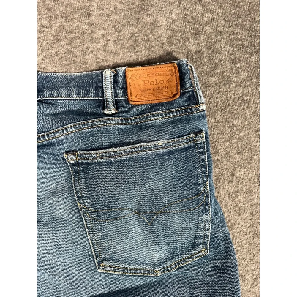 Vintage Polo Ralph Lauren Sullivan Slim Denim Jeans Mens 38x34 Medium Wash Blue